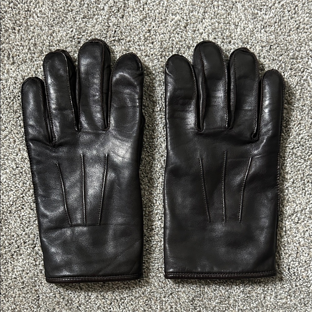 Coach Leather & Cashmere Gloves - XL